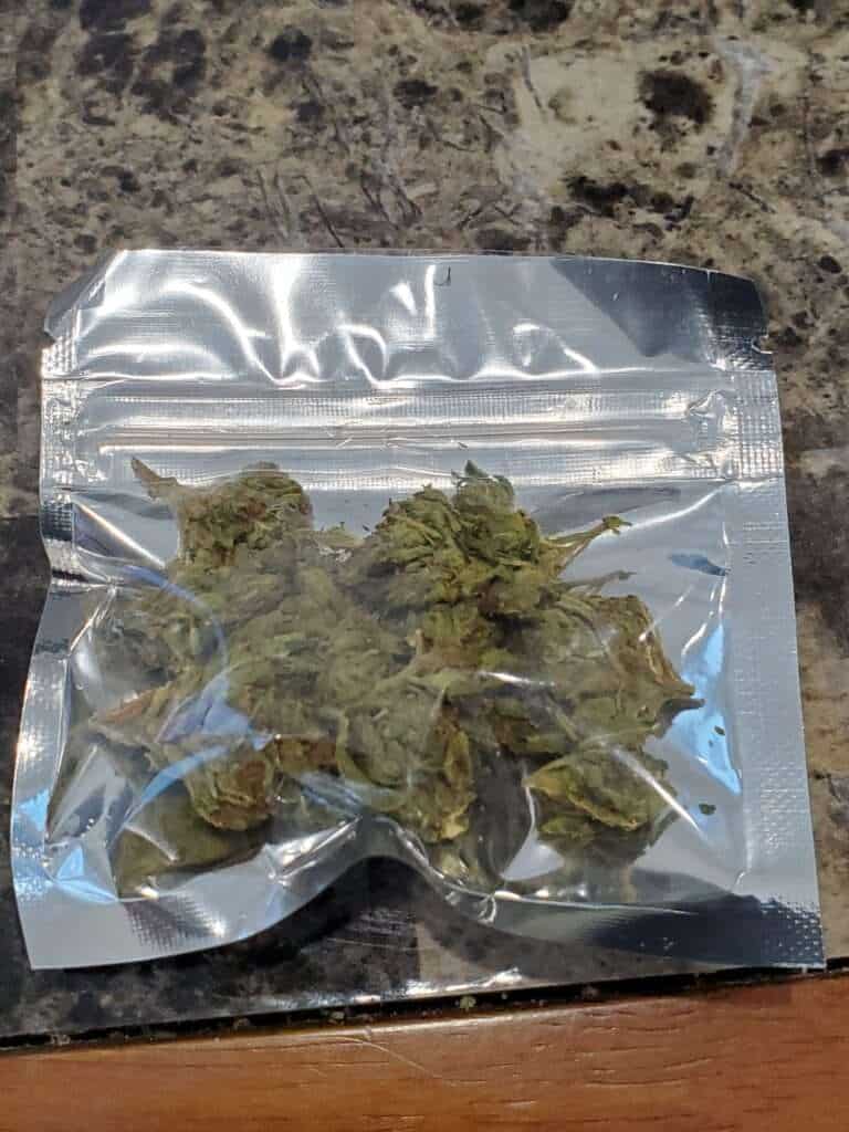 cannabis baggie THCA flower
