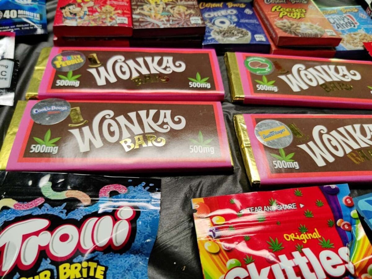 unlicensed cannabis products by underground cannabis operators pictured here looks like candy appealing to kids