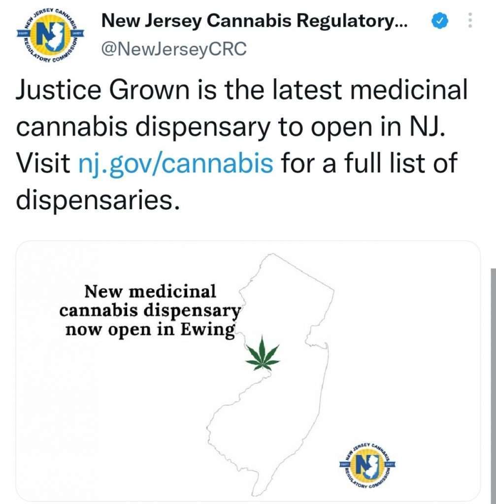 Justice Grown Bloc dispensary opens in Ewing