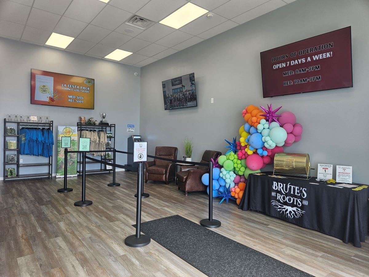 Brute's Roots Dispensary in Egg Harbor displayed