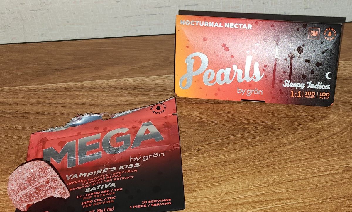 Grön gummies Halloween Edibles