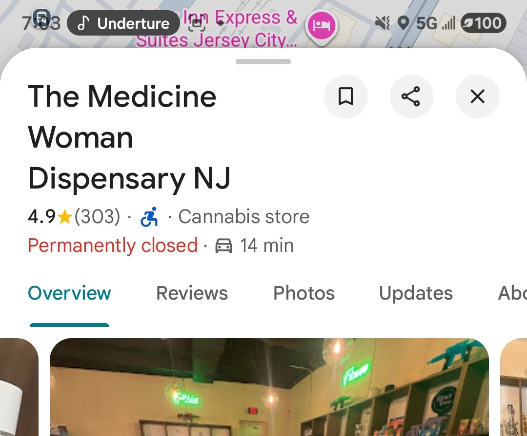 Tonnelle Jersey City cannabis dispensary Medicine woman Google maps