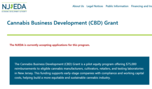 NJEDA cannabis grant