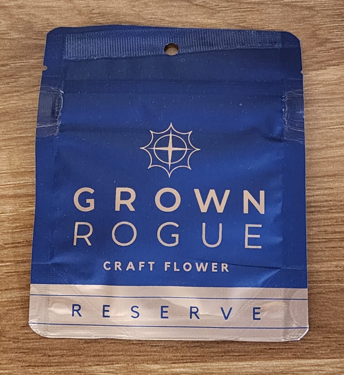 Grown Rogue NJ Cannabis flower Reserve front of bag craft