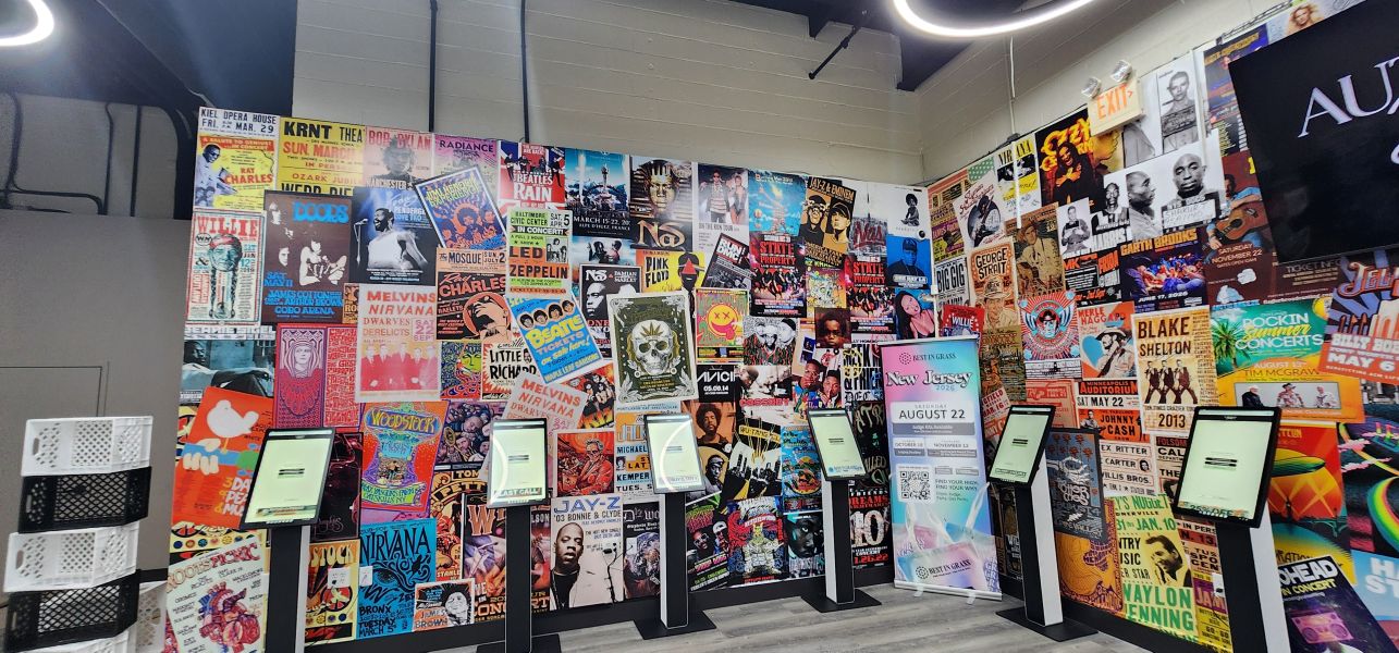 Authorized Dealer Dispensary opened the latest location of its local underground legacy to legal, owned chain in North Bergen, by Walmart, in Hudson County. music wall