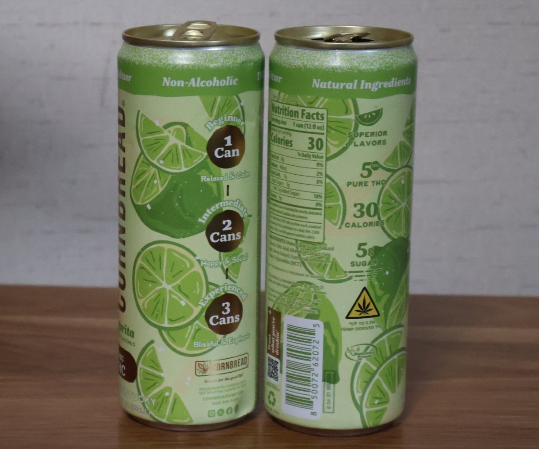 Cornbread hemp Margarita Lime THC seltzer